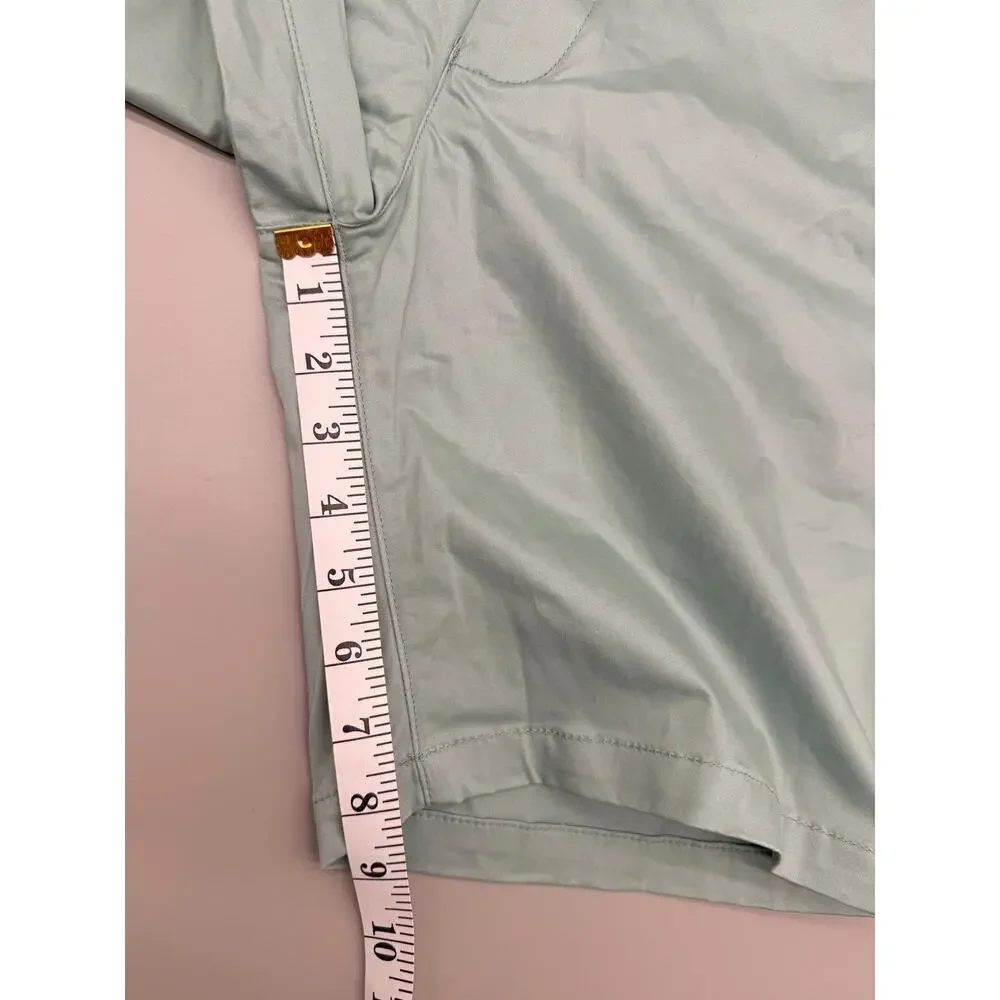 Kenneth Cole New York Mens 30 Mint Green Stretch Chino Shorts 9in Inseam